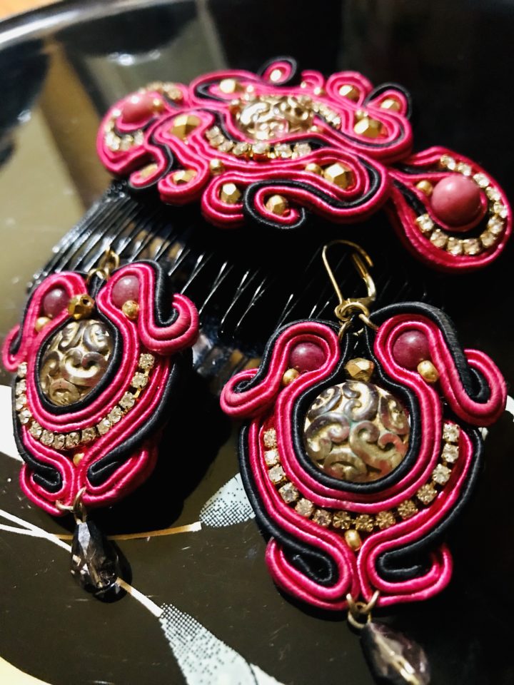 予約販売品 玉飾りのイヤリング ピアス Juana フアナ フラメンコ用 スペイン直輸入 メール便